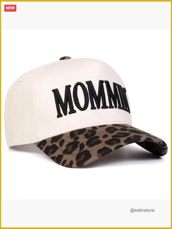 Trucker Hat with Mommin Embroidery Adult Adjustable Cotton Baseball Cap main image 5